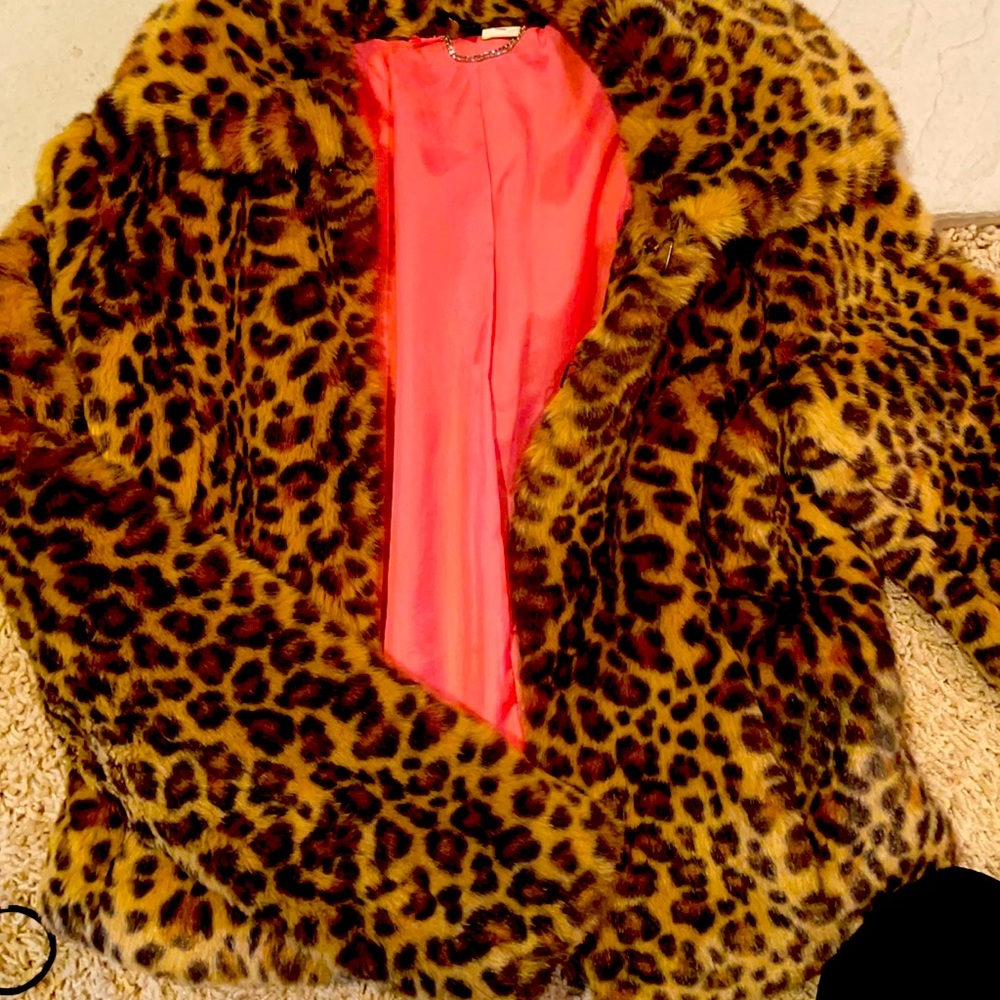 Leopard winter coat